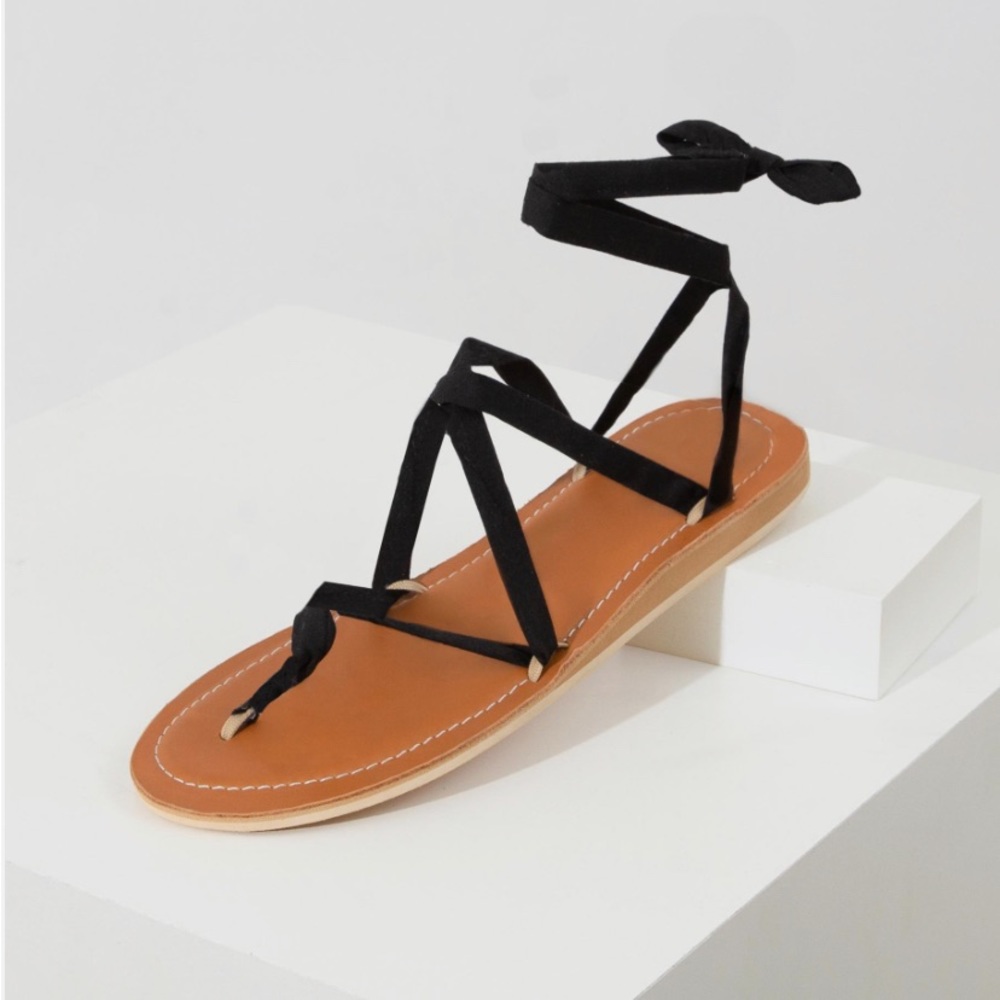 Sseko Designs Ribbon Sandal Base- Caramel plus lots of ribbons